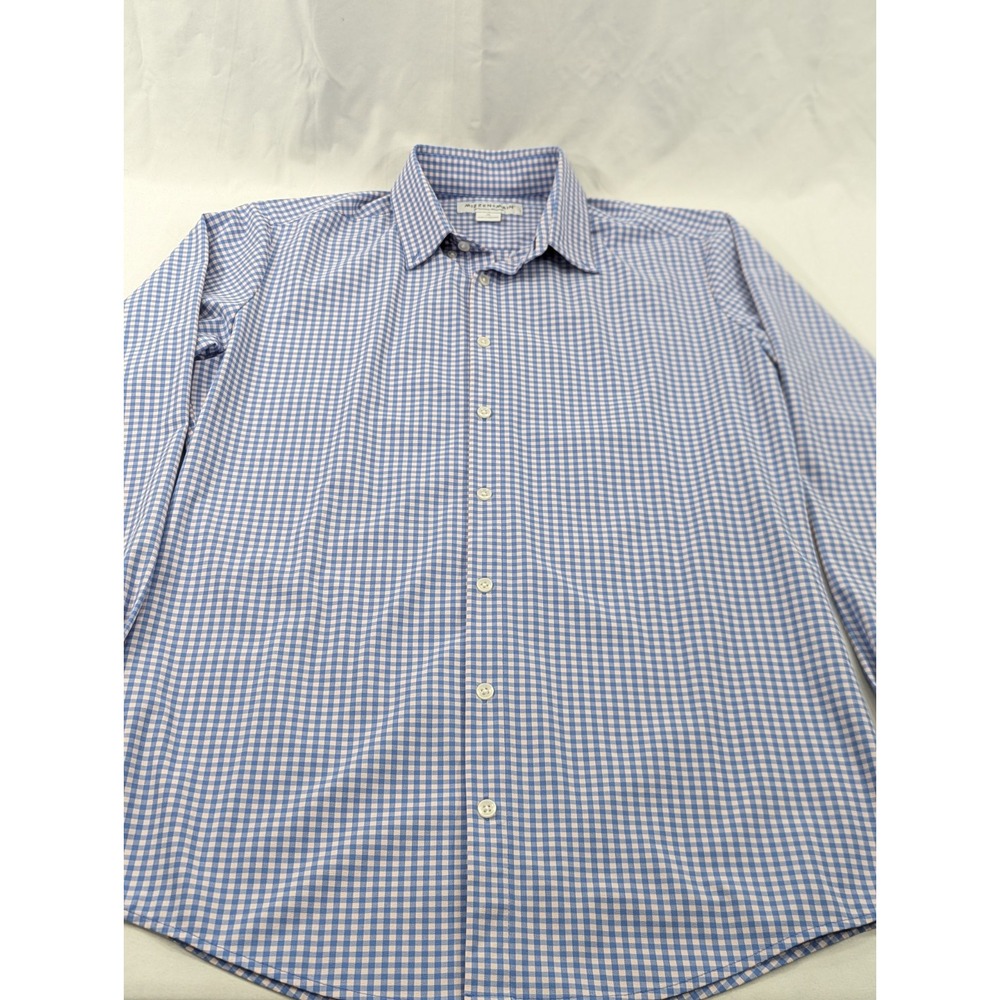 Mizzen+Main‎ Performance Button Up Shirt Mens Medium Trim Fit Plaid Long Sleeve - Picture 4 of 9